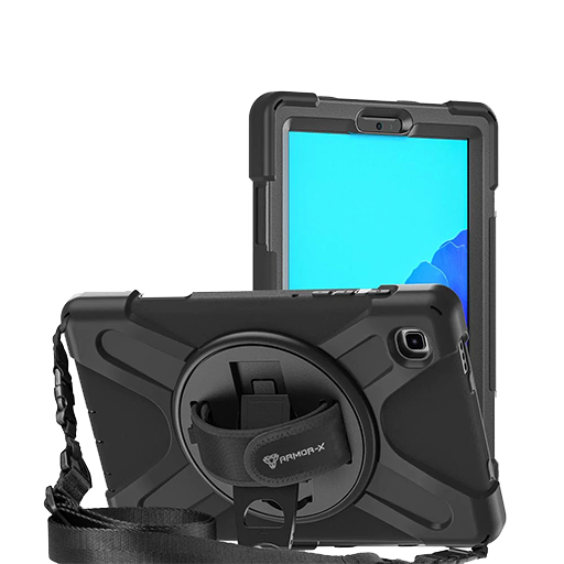 JLN-SS-T225| Samsung Galaxy Tab A7 Lite SM-T220 / T225 | Ultra 3 layers shockproof rugged case with hand strap and kick-stand