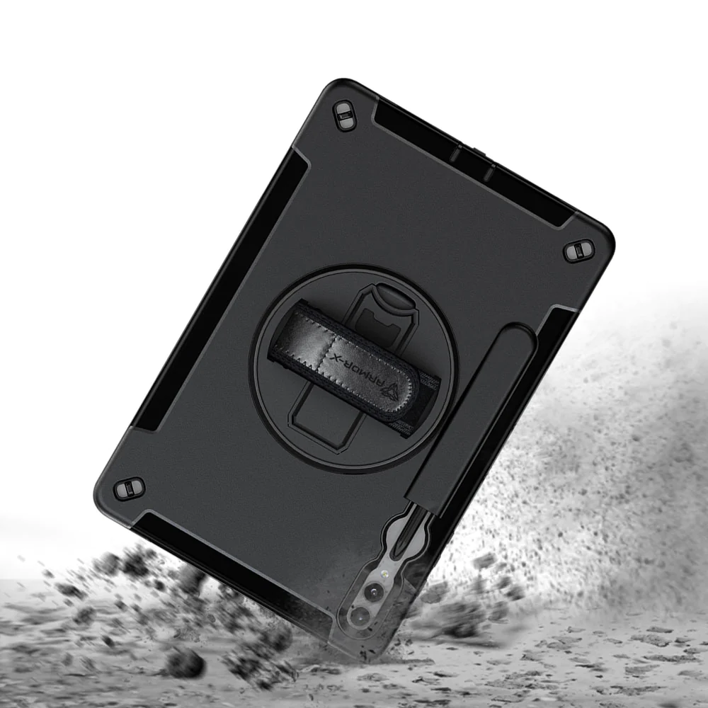 rin-ss-x810-samsung-galaxy-tab-s9-s9-plus-sm-x810-x816-rainproof-military-grade-rugged-case-with-hand-strap-and-kick-stand