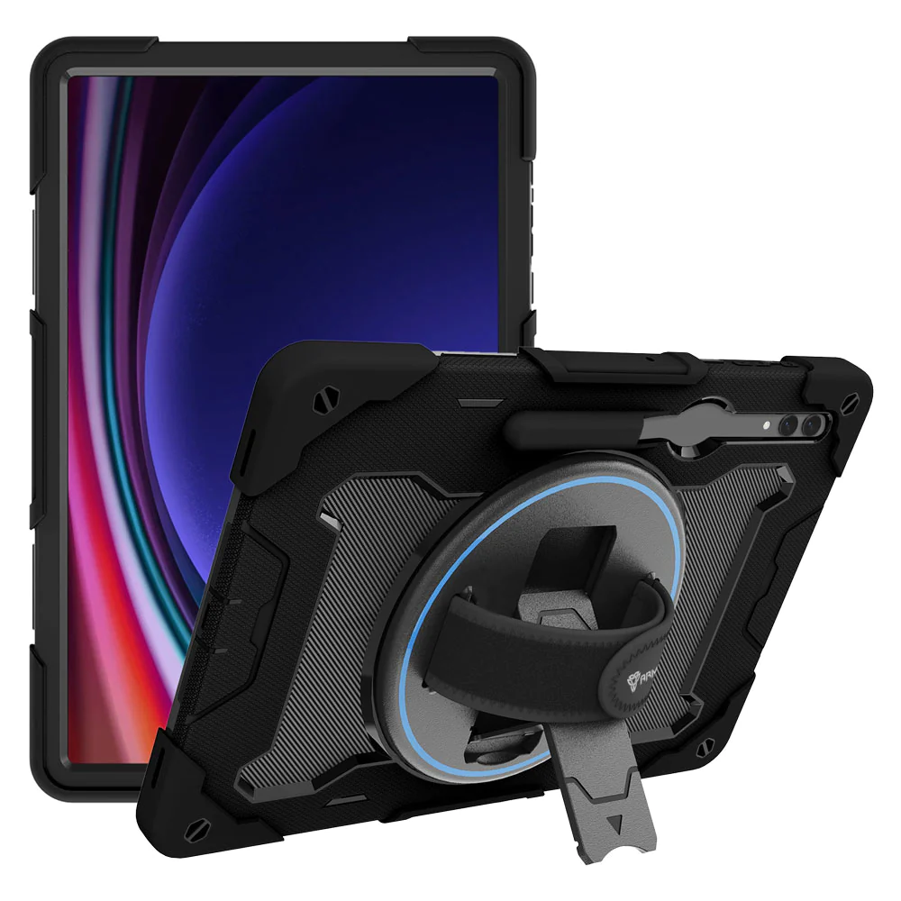nbn-ss-x910-samsung-galaxy-tab-s9-ultra-sm-x910-x916-ultra-3-layers-shockproof-rugged-case-with-hand-strap-and-kick-stand