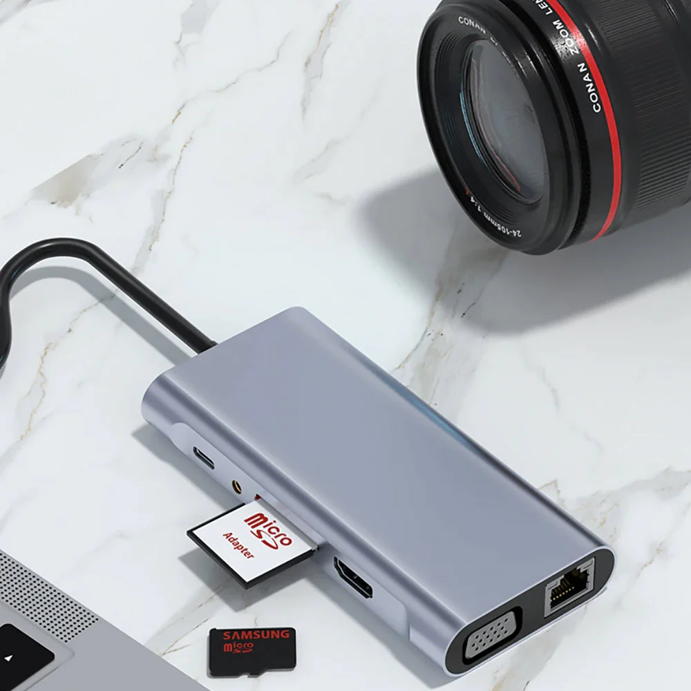 and-dk-7-in-1-11-in-1-hub-type-c-pd-hdmi-4k-vga-1080p-ethernet-rj45-usb-20-usb-30-tf-sd-audio-35mm