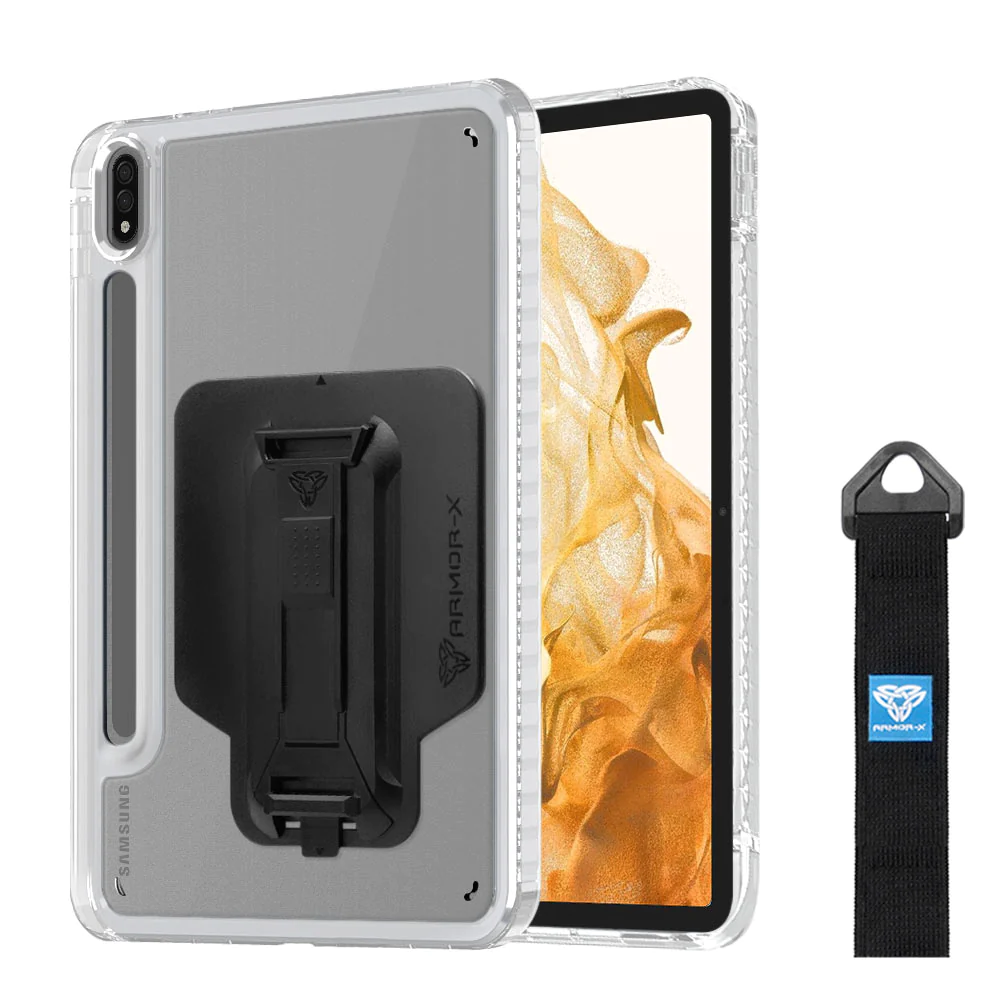 kxs-ss-x700-samsung-galaxy-tab-s8-sm-x700-sm-x706-transparent-protective-rugged-case-with-hand-strap-kick-stand-x-mount